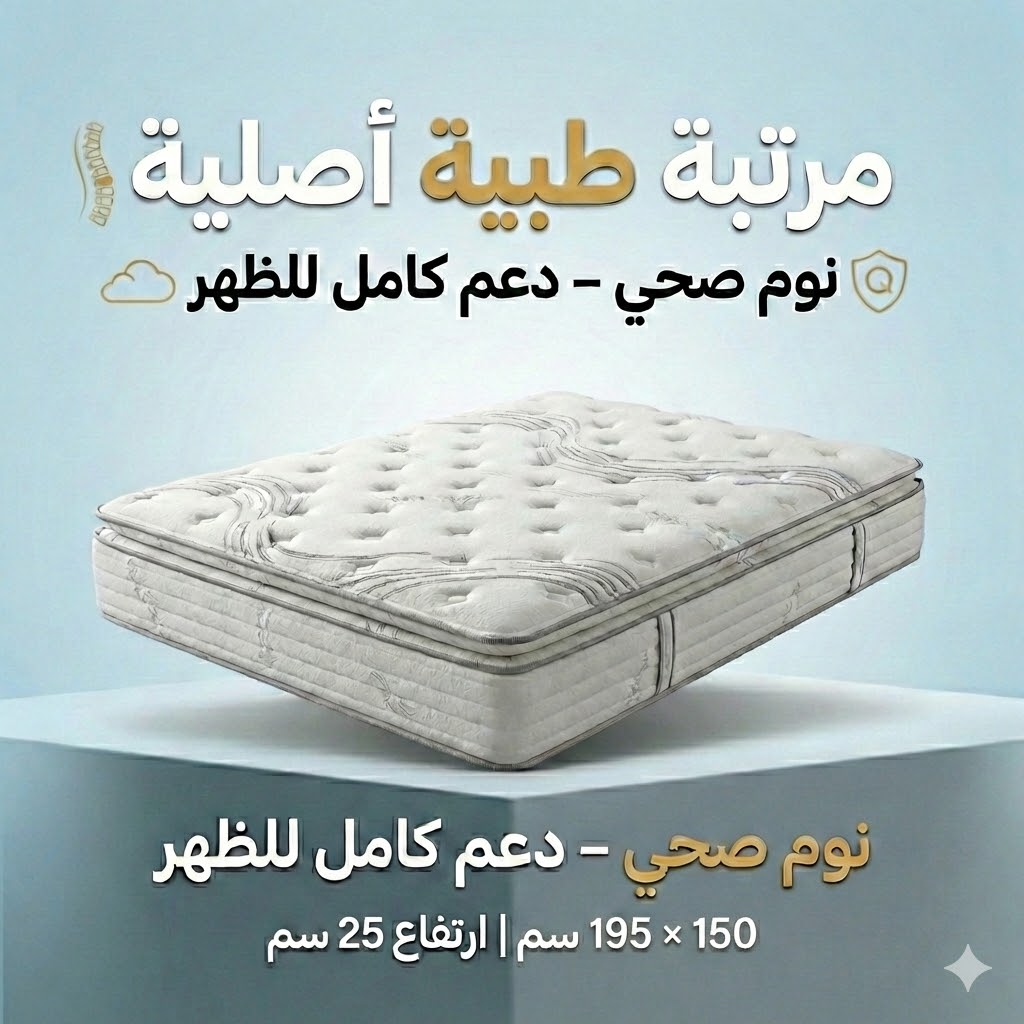 مرتبة طبية	150 في 195	ارتفاع 25